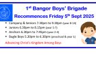 BB Recommences 5th Sept!